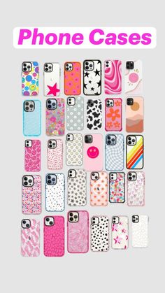 the phone cases are all different colors and sizes, but there is no image on them