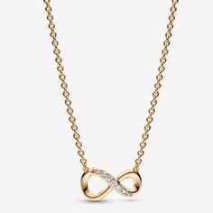 Pandora Sparkling Infinity Collier Necklace 368821c01-50 Pandora Necklace Infinity, Elegant Infinity Cable Chain Necklaces, Elegant Infinity Necklace For Party, 2024 List, Pandora Jewelry Necklace, Gold Pandora, Infinity Necklace Gold, Necklace Infinity, Xmas Wishlist