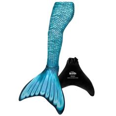 a blue and black mermaid tail shaped object