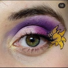 Tangled Rapunzel Makeup, Rapunzel Makeup Look Tangled, Rapunzel Makeup Look, Rapunzel Sun, Tangled Wedding, Lost Princess, Halloween Princess, Princess Vibes