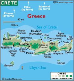 a map of the greek island of grece, with all its major cities