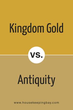 Kingdom Gold SW 6698 by Sherwin Williams vs Antiquity SW 6402 by Sherwin Williams Mustard Yellow Paints, Brown Mustard, House Color Palettes, Front Door Colors, Yellow Painting, Door Color, Wainscoting