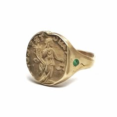 Men’s Gold Pinky Ring, Vintage Men’s Rings, Emerald Pinky Ring, Men’s Pinky Ring, Pinky Rings For Men, Men Pinky Ring, Pinky Ring Mens, Mens Gold Signet Rings, Emerald Gold Ring