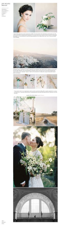 an advertisement for a wedding venue with photos and text on the bottom right hand corner