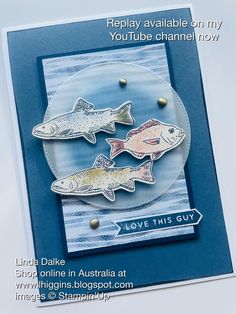 a card with two fish on it