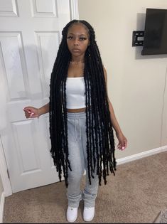 Infinity Soft Locs, Cute Outfits With Butterfly Locs, Alt Faux Locs, Thigh Length Butterfly Locs, Locs Hairstyles For Women Weave, Long Thick Butterfly Locs, Long Distressed Butterfly Locs, Soft Locs Hairstyles, Butterfly Locs￼