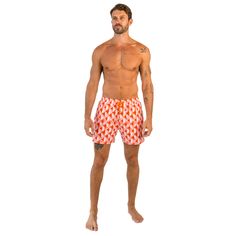 Step back in time to the 70s with East x East Island Fever men's shorts. Featuring a bold orange colorway and a retro-inspired design, these shorts are the perfect addition to any fashion-forward individual's summer wardrobe. Made with premium sustainable materials, these shorts not only look great but are eco-friendly too. The elasticated waist and drawstring adjustment ensure a comfortable and secure fit, making them perfect for any summer activity, from beach days to pool parties. With their Orange Summer Swim Trunks, Orange Swim Trunks With Built-in Shorts, Orange Short Swim Trunks With Built-in Shorts, Orange Short Swim Trunks For Beachwear, Orange Beachwear Shorts For Poolside, Orange Short Length Swim Trunks For Vacation, Orange Shorts For Poolside And Beach Season, Orange Swim Trunks With Built-in Shorts For Summer, Orange Summer Shorts For Poolside