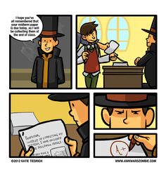 a comic strip with an image of a man in a top hat