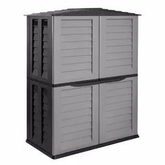 the storage cabinet has two doors on each side