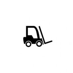 a forklift icon on a white background