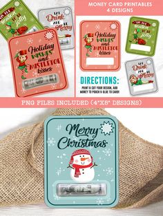 christmas gift tags and stickers with the words merry christmas written on them in different languages