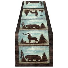 PRICES MAY VARY. Polyester MATERIAL: The Vintage Bear Deer Table Runner is made of soft and comfortable polyester fiber and adopt double-sided printing design. The durable material, which owns thick fabrics, strong wear resistance and good heat resistance characteristics, can protect your desk or table effectively. FUNCTION: The Retro Forest Animal Table Runner measures 13(W)x70(L)inch/33x178cm, fitting most table sizes. Appropriate for rectangle tables, round tables or square tables that can se Cabin Table Decor, Moose Table, Cabin Table, Animal Table, Rectangle Tables, Wedding Runner, Table Scarf, Thanksgiving Table Runner, Buffalo Plaid Christmas Tree