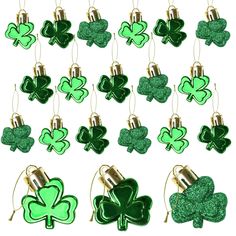 PRICES MAY VARY. Package Includes: You will get 36pcs St. Patrick's Day green clover baubles with 3 different styles(dark green,light green,glittery green).Each trefoil pendant decoration is 1.18 x 1.57 inch.These perfect size good luck clover hanging baubles will meet your needs for your Irish festival decoration. Premium Material: These Irish lucky day hanging ornaments are made of premium plastic with bright color, durable and lightweight.These green clover baubles won't fade and can provide Ireland Party, Valentines Day Table, Hanging Baubles, Good Luck Clover, Irish Festival, Valentine Tree, St Patrick's Day Decorations, Clover Green, Lucky Day