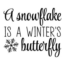 a snowflake is a winter's butterfly