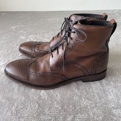 John Varvatos Leather Wingtip Chelsea Ankle Boots Men 12 M Brown Designer $648 Please View Pictures For Measurements. This Item Is In Preowned Condition. Please View And Zoom In On All Of The Pictures As They Are Part Of The Description. (See Measurements To Assure Proper Fit) If You Need A Different Measurements Please Message Us And We Will Be Happy To Get Them For You. We Have A Huge Selection Of New And Preowned Items And We List New Items Daily, So Please Click The Save Seller Button So You Can Be Updated With Our New Listed Items. Thanks For The Support! I Offer Free No-Hassle Returns If The Item Does Not Fit Or If You Just Do Not Like It. I Ship Items Out Every Day Monday-Satur Thanks For The Support, Ankle Boots Men, Chelsea Ankle Boots, John Varvatos, Chukka Boots, Be Happy, Boots Men, New Items, Chelsea