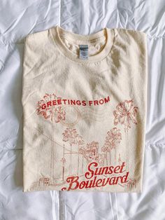 Vintage Shirt Design, Graphic Shirt Design, Sunset Boulevard, Shirt Design Inspiration, Graphic Tee Design, Tee Shirt Designs, Florida Vacation, Hollywood Studios, Vacation Shirts