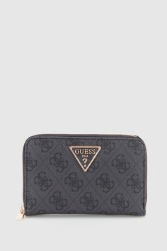 Guess Laurel Medium Zip Around Wallet in Coal Wallet Guess, Work Bags Laptop, Guess Clothing, Hard Suitcase, Beauty Vanity, Guess Wallet, Brand Clothes, Travel Brand, Luggage Straps