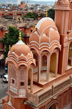 an aerial view of some buildings in india