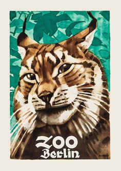 a painting of a tiger with the words zoo belin on it's chest