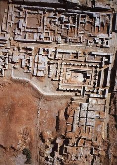 an aerial view of the ancient city in africa, with many buildings and structures that have been carved into it