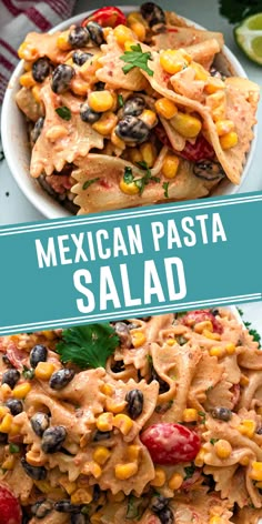 Close up of Mexican pasta salad. Creamy Salsa Dressing, Salsa Dressing, Mexican Pasta Salad, Delicious Pasta Salad, Taco Pasta Salad, Mexican Pasta, Creamy Salsa, Black Beans Corn