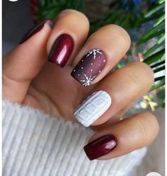 Elegant Winter Nails Classy, December Nails, Winter Nails Acrylic, Nagel Tips, Winter Nail Designs, Short Acrylic Nails Designs