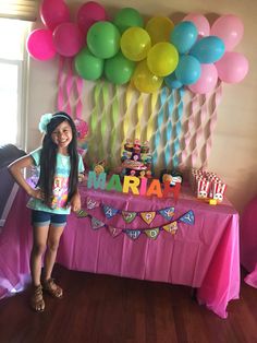 Shopkins Birthday Party Idea Shopkins Party Ideas, Simple Backdrop, 70th Birthday Decorations, Jojo Siwa Birthday, Trolls Birthday Party