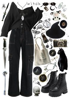 Witchy Outfits, Witch Outfit, Gothic Outfits, Goth Outfits, Retro Outfits