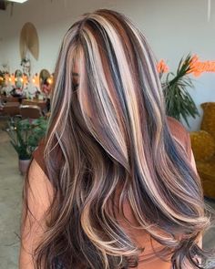 Blonde Hair Carmel Highlight, Carmel Hair Highlight, Calico Hair Highlights, Dark Calico Hair, Copper Blonde Hair Color, Carmel Brown, Hair Inspired