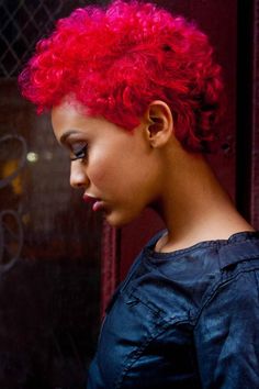 Hair Art, Beautiful Woman Photo, Urban Art, Pink Photography, Vanity Art, Photography Wall Art, Urba Twa 4c, Twa Hairstyles, Short Red Hair, Bright Red Hair, Dyed Natural Hair, Pastel Hair, Hair Crush, African American Hairstyles, Colored Hair