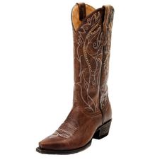 - Full-Grain Leather - 13" Shaft - Snip Toe - Leather Lining - Cushioned Footbed - Shaft Embroidery - Leather Outsole - Western Heel Square Toe Western Boots, Real Leather Boots, Brown Boots Women, Western Booties, Sweet Tea, Brown Fashion, Brown Boots, Western Boots, Full Grain Leather