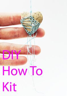 a hand holding a heart shaped object with the words diy how to kit