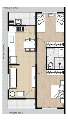 the floor plan for a small apartment