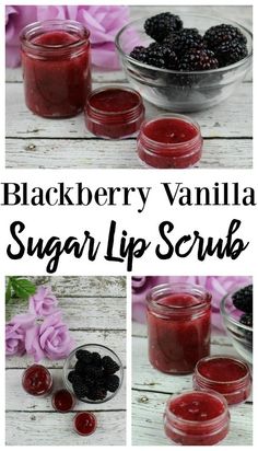 Blackberry Vanilla Sugar Lip Scrub Lip Peeling, Lip Scrub Recipe, Scrub Diy, Săpunuri Handmade, Lip Scrub Homemade, Lip Scrub Diy