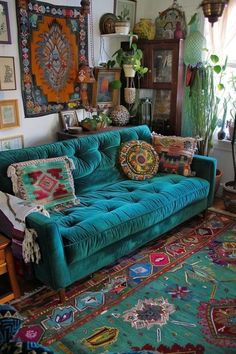 a living room filled with lots of furniture and rugs