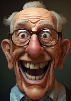 an old man with glasses and a bow tie is shown in this digital painting image