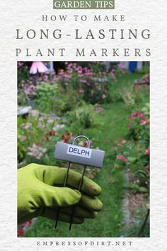 These DIY plant markers are the longest lasting option I have foundThey are completely weather-resistant and will last year-round outdoors indefinitely. Plant Signs Diy, Garden Labels Diy, Plant Labels Diy, When To Plant Seeds, Cheap Plants