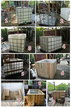 the instructions to build a wooden crate with metal bars on top and bottom for storage