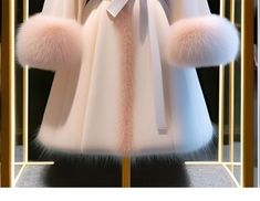 Pink Big Fur Collar Slim Fit Waist Mid Long Belted Wool Jackets Party Overcoat | eBay Long Pink Jacket, Pink Coat Dress, Wool Jackets, Diy Crafts To Do, Pink Coat, White Fur, Pink Jacket, Cordial, Tag Sale