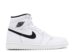 Air Jordan 1 Retro High OG Premium 'Yin Yang' - Air Jordan - 555088 102 - white/black-white | Flight Club Nike Air Jordan White, Black And White Jordans, All White Shoes, High Top Jordans, Jordan 1 Sneakers, All Jordans, White Jordans, Black Jordans, Flight Club