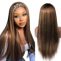 About this item 1.High Quality: 100% Brazilian Virgin Human Hair Headband Wig, soft, healthy, no smell, tangle-free, no shedding. Can be straightened, curled, bleached, dyed and styled as your own hair. 2.Wigs Advantage: Beginner friendly.Convenient with No lace and No glue.Full protective style with No leave out.Protect your edges well.No worries about the headline anymore and Easy to wear. 3.Size Adjustable: Cap Size - There are clips in the front and Velcro in the back. Average Straight wig c Synthetic Curly Hair, Hair Wigs For Black Women, Natural Hair Wigs, Hair Headband, Virgin Hair Wigs, Headband Wig, Short Curly Wigs, Protective Style, Curly Human Hair Wig