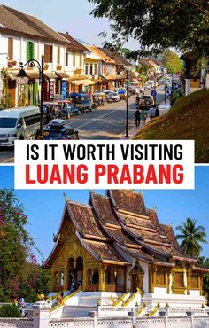 a collage of attractions in Luang Prabang Kuang Si Falls, Laos Travel, Popular Travel Destinations, Asia Travel Guide