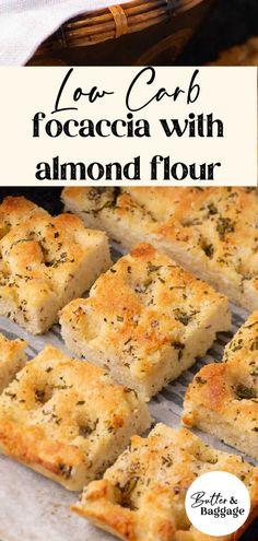 low carb focaccia with almond flour is an easy, delicious dessert