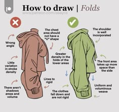 how to draw clothes for kids with instructions on how to fold them in different ways