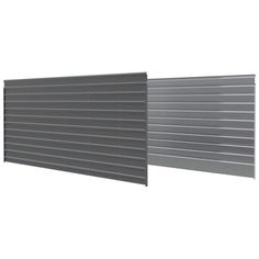 two metal slats are next to each other on a white background, one is closed and the other is closed