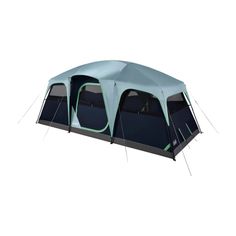 a tent with the door open on a white background