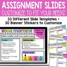 an assortment of printables for the classroom to use on their laptop or tablet