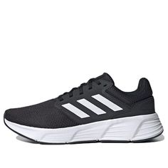 the adidas running shoe is available in black, white and grey colorways