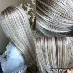 Heavy Blonde Highlights With Money Piece, Chunky Icy Blonde Highlights, Dark Blonde With Platinum Money Piece, Platinum Blonde Hair With Chunky Lowlights, Full Foil Highlights Blonde With Money Piece, Platinum Blonde With Lowlights, Blonde Hair With Grey Highlights, Long Blonde Curly Hair, Balyage Long Hair