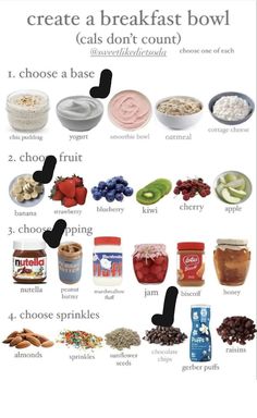 an image of breakfast bowls and their ingredients